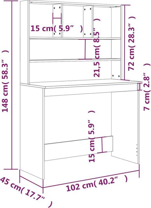 Image du produit VidaXL Girte (102 x 45 x 148 cm)