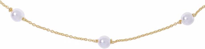 Immagine prodotto Bijouteria Pendente catena (Perla sintetica, Placcatura in oro (placcatura oro), Argento 925, 42 cm)