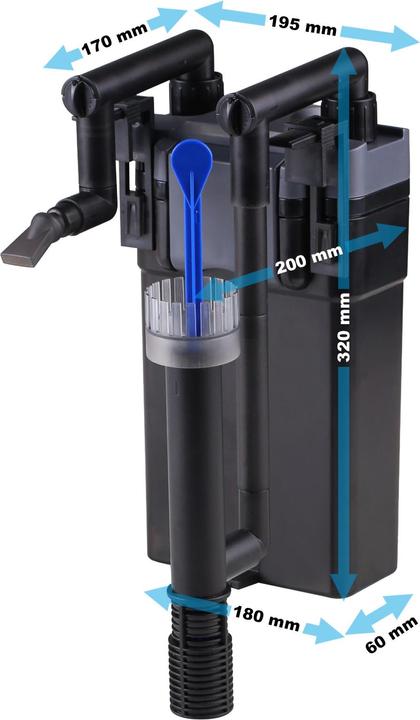 Produktbild SunSun HBL-803 Hang On Filter Anhängefilter 500 l/h 6 W 150 l Aquarium Filter (60 l, Salzwasser, Süsswasser)