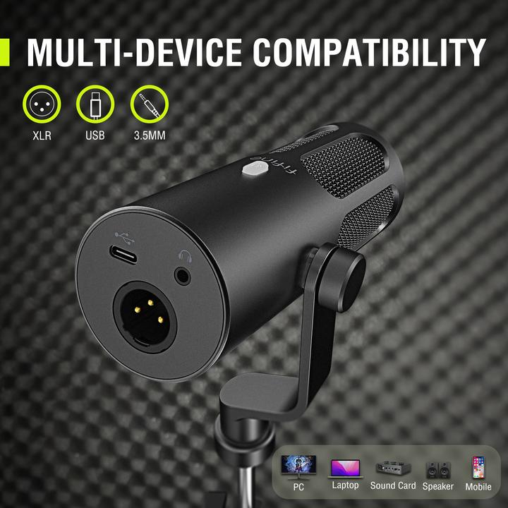 Actual product image Fifine Tank3 Professional USB Microphone 3.5mm