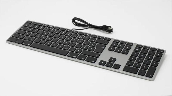 Image du produit Matias Clavier Aluminium Mac Hub 2xUSB Gris Espace (ING. Int., Filaire)