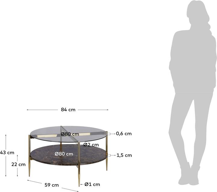 Actual product image Kave Home Kamilah (84 x 84 x 43 cm)