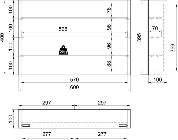 Produktbild VCM Vitrine (60 x 10 cm)
