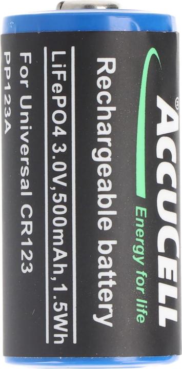 Image du produit AccuCell Pile CR123A (1 pcs, CR123A, 500 mAh)