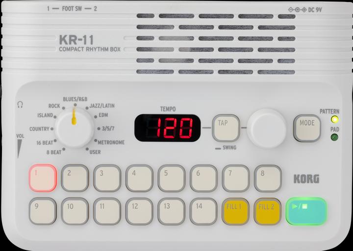 Immagine prodotto Korg Digital Drum, KR-11, 11 Genres, 126 Rhythmen, User Pattern