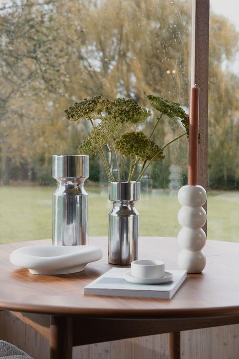 Actual product image Zuiver Rome Candle Holder Marble White (8 x 8 x 24 cm)