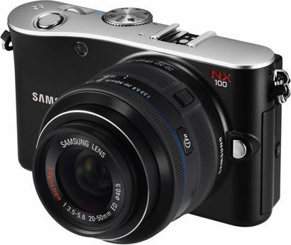 Samsung NX100, 14.6 MP, 20-50mm Kit, kompakte Systemkamera (APS-C / DX)