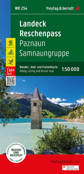 Produktbild Landeck - Reschenpass, Wander-, Rad- und Freizeitkarte 1:50.000, freytag & berndt, WK 254