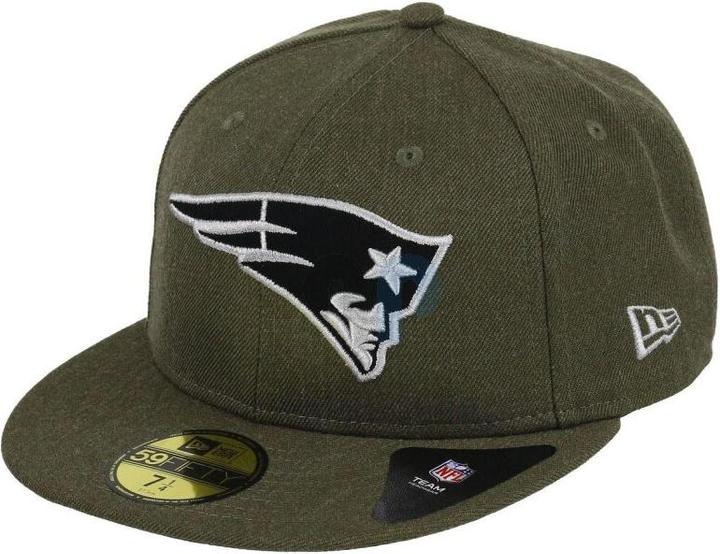 New Era NFL - New England Patriots - Heather 59Fifty Cap Oliv 7 5/8 (56)