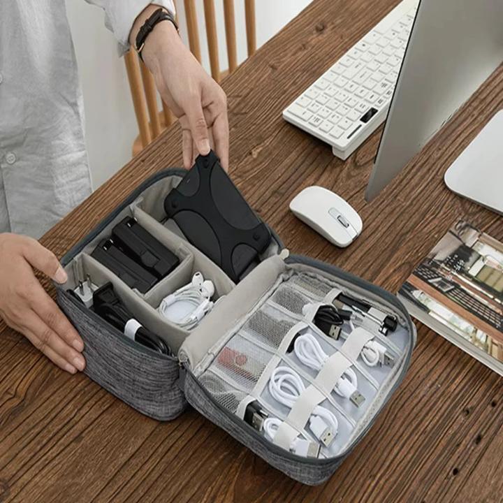 Actual product image Only-Bags.Store Kabelaufbewahrungstasche Wasserdicht Digital Electronic Organizer Tragbar USB Daten