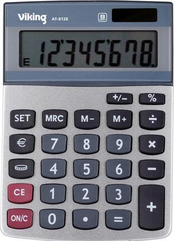 Office Depot Tischrechner AT-812E 8 Stellen Silber (Batterien, Solarzellen)