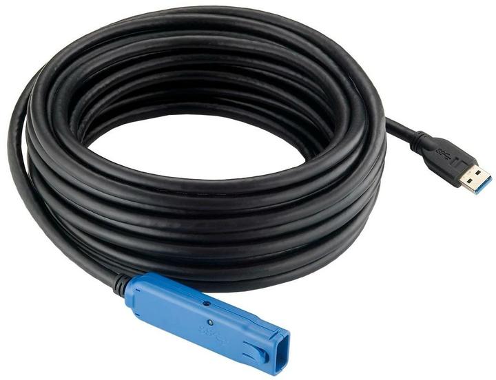 Produktbild Exsys EX-1406 10m USB A USB A Männlich Weiblich Schwarz USB Kabel (10 m, USB 3.0, USB 3.1)