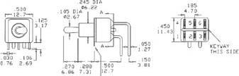 Produktbild Velleman 90° Horizontal Toggle Switch Dpdt On-Off-(On)