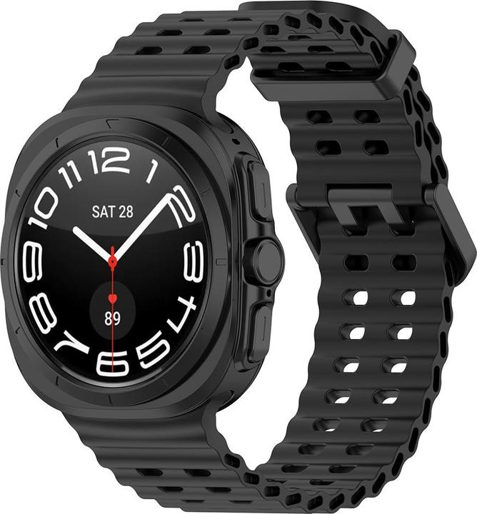 Techsuit - Watchband (W062) - Samsung Galaxy Watch Ultra 47mm - Black (Silikon)