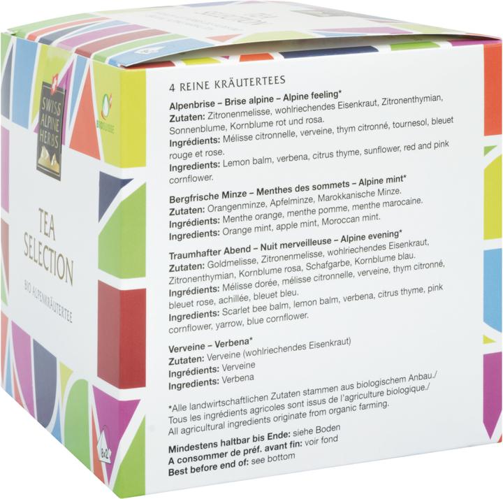 Valeurs nutritives et ingrédients Swiss Alpine Herbs Sélection de thé (36 g)