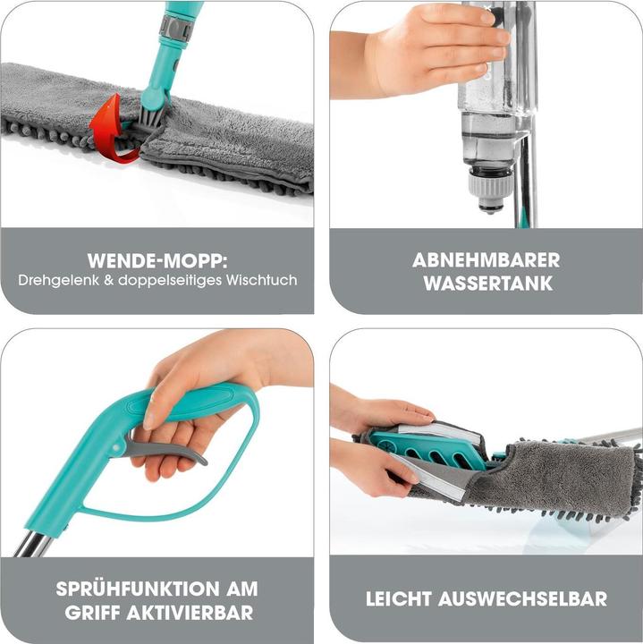 Actual product image CleanMaxx Floor Mop Set Spray Mop Set of 3 (3 pcs.)
