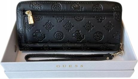 Actual product image Guess Zarela Slg Grosse Damen-Geldbörse mit Reissverschluss, Schwarz