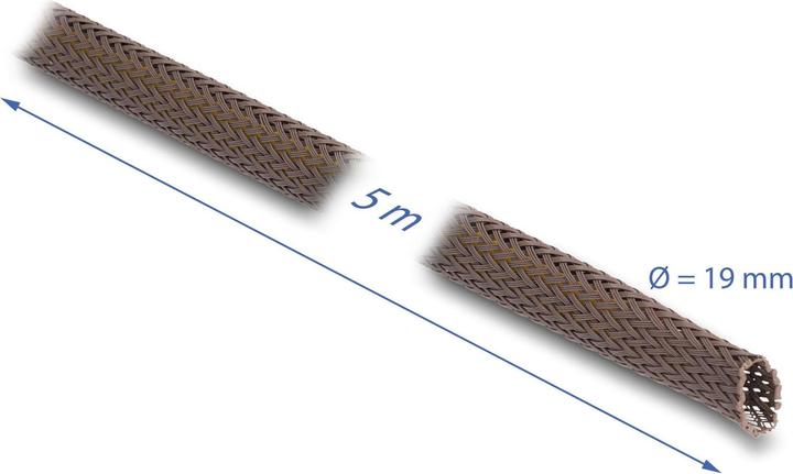 Image du produit Delock Tuyau tressé résistant aux rongeurs, 5 m x 19 mm brun (Gaines pour câbles, 550 cm)