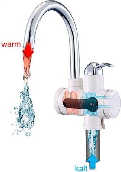Produktbild IHP Mauk digitaler Wasserhahn mit integriertem Durchlauferhitzer und