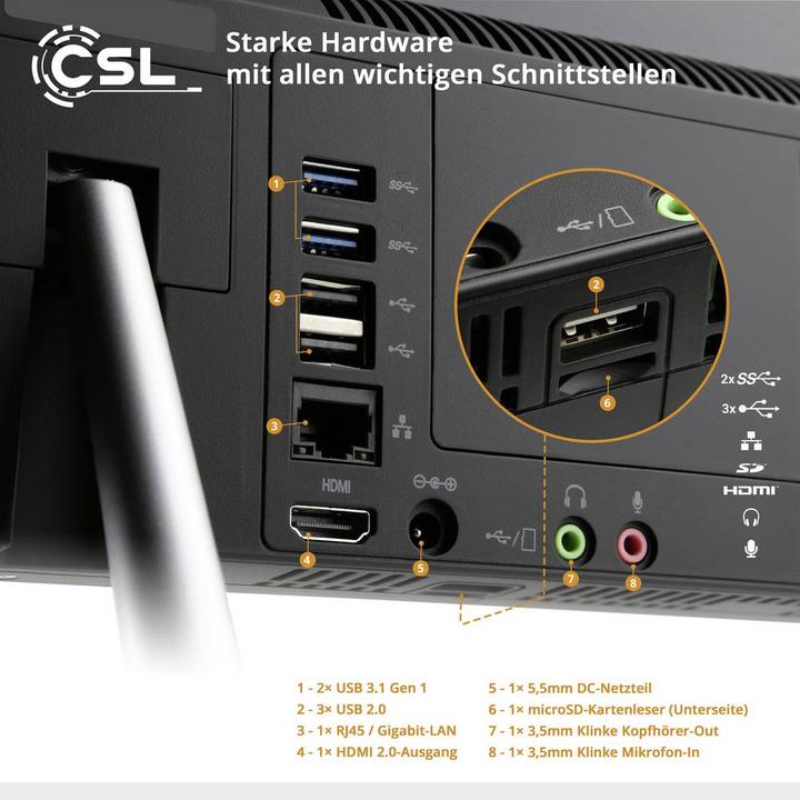Produktbild CSL Unity – F24B-GLS (8 GB, 256 GB)