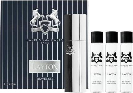 Actual product image Parfums de Marly Layton Royal Essence by Three Eau De Parfum Sprays Travel Set 3 x 10ml - Pack of 3 (Eau de parfum, 10 ml)