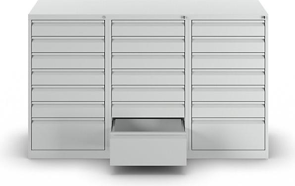 Immagine prodotto eurokraft basic Cassettiera, acciaio (150 cm, 90 cm)