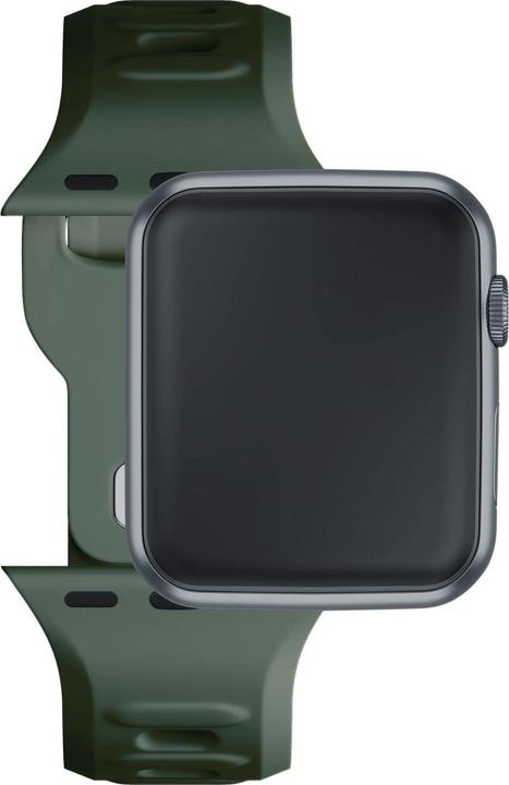 Produktbild 3MK Silicone Watch Strap Ciemnozielony/ Dark Green dla Apple Watch 42/44/45/49mm (Silikon, Edelstahl)