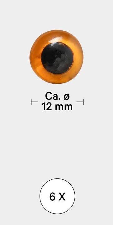 Produktbild I Am Creative Tieraugen mit Öse, Glas, braun, 12 mm