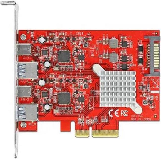 Immagine prodotto Delock Scheda PCI Express USB 3.1 Gen2 - 2x USB-A + 2x USB-C
