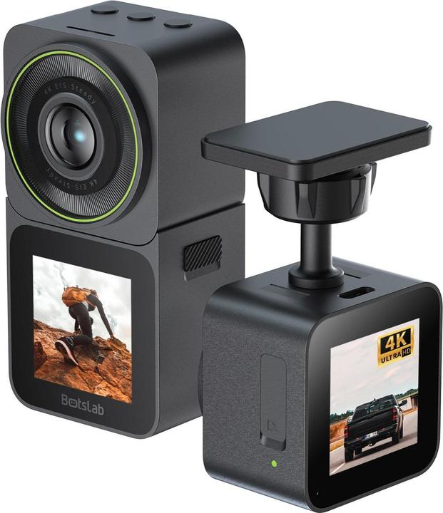 Botslab Wideorejestrator V9H (Wi-Fi, Built-in microphone, Night vision, Built-in display, Rechargeable battery, GPS receiver, Accelerometer, 4K)