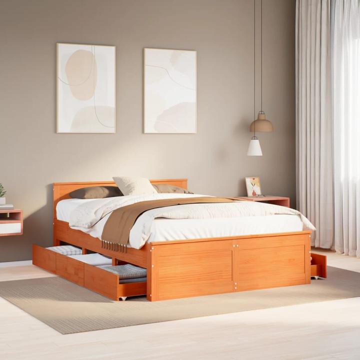Produktbild VidaXL Bett ohne Matratze mit Kopfteil (140 x 200 cm)