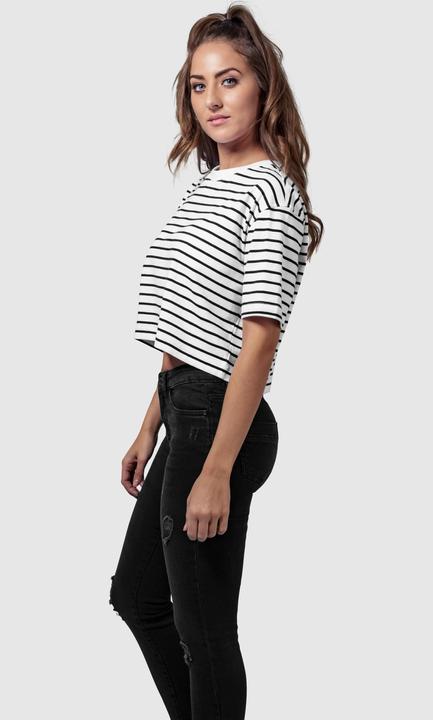 Actual product image Urban Classics Ladies Short Striped Oversized Tee (XS)