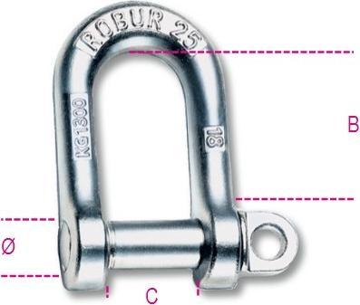 Produktbild BETA 080259210 8025-2K D-Klemme, breites Modell verzinkt 2Dlg 10 mm