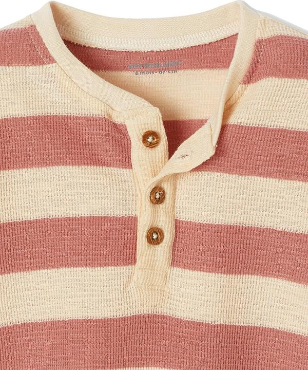 Image du produit Vertbaudet Bio-Kollektion: Gestreiftes Baby Shirt aus Waffelpikee (74)