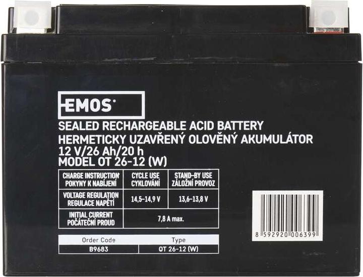 Actual product image Emos SLA battery 12V 26Ah L2 (1 pcs., Device specific, 26000 mAh)