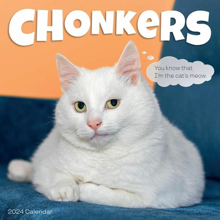 Actual product image Chonkers Wall Calendar 2024 (English)