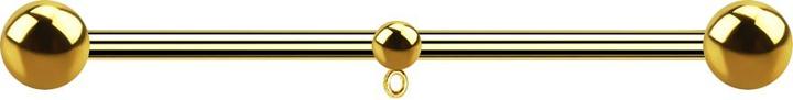 Star Piercing Barbell vergoldet zwei Kugeln mit Kugel Ring für Anhänger (Chirurgenstahl 316L, ohne Messing)