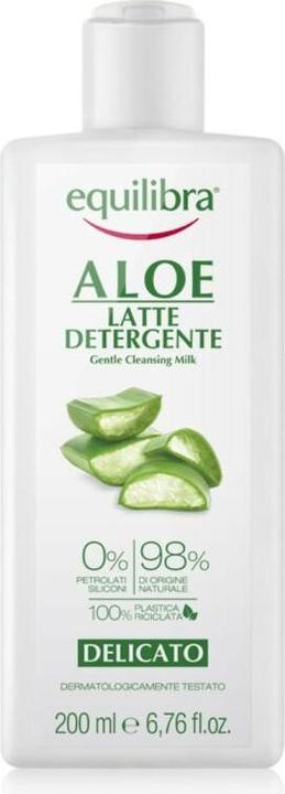 Image du produit Equilibra Lait nettoyant doux à l'aloès Aloe Vera 200Ml (Lait nettoyant, 200 ml)