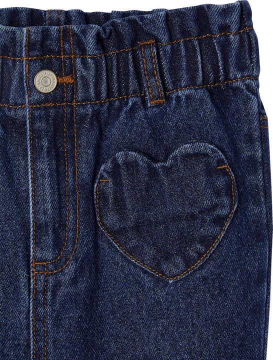 Produktbild Vertbaudet Mädchen Paperbag-Jeans mit Herz-Taschen (134)