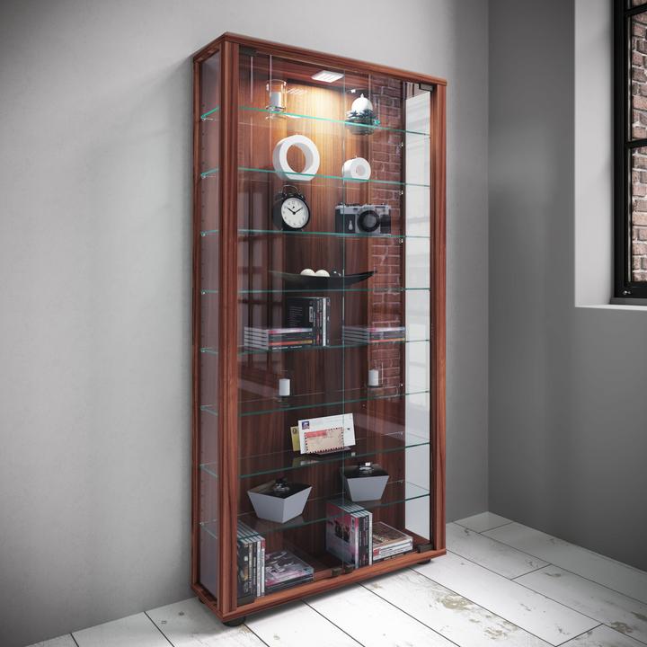 Actual product image VCM Collection stand display case wood glass Lumo Maxi (59 x 18 x 113 cm)