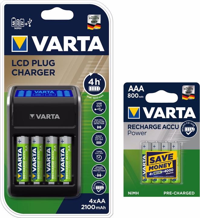 Produktbild Varta LCD Plug Charger inkl. 4x AA & 4x AAA