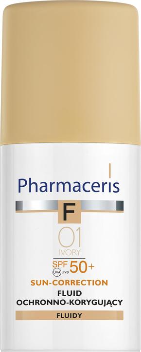 Actual product image Pharmaceris F, Protection and curl fluid 01 Ivory, SPF 50, 30 ml (Suntan cream, SPF 50, 30 ml, 0.04 g)