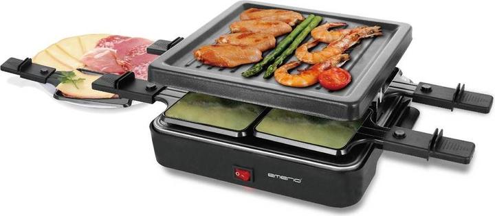 Image du produit Emerio RG-120656 Raclette 4 poêlons Noir