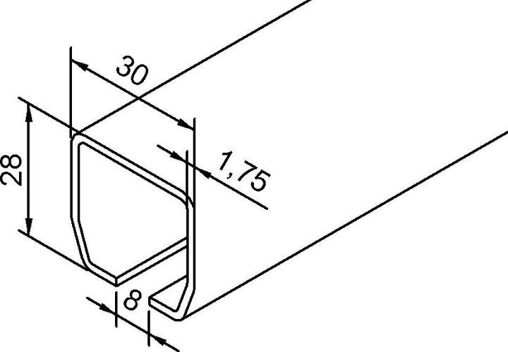 Image du produit Helm Rail de roulement Profil 100 Acier galvanisé, jaune Portes coulissantes