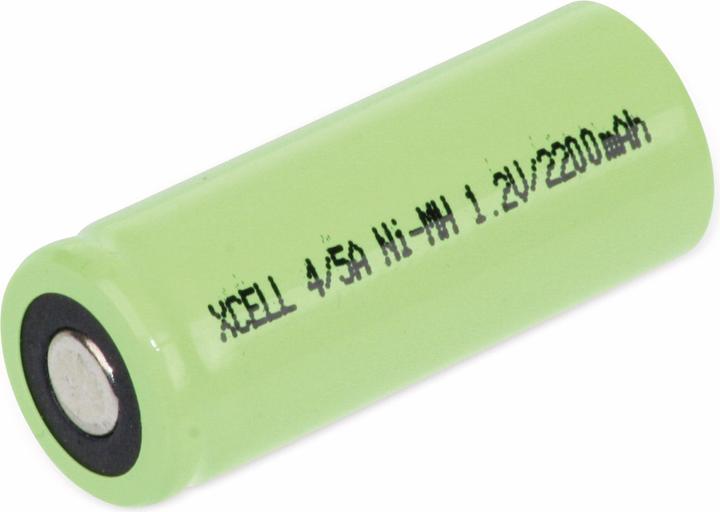 Produktbild XCell NiMH-Akku, Industriezelle, 4/5 A, Flat-Top, 43x17mm, 1,2V/2200mAh (1 Stk., 4/5 A, 2200 mAh)
