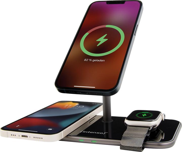 Image du produit Intenso Chargeur magnétique sans fil 3en1 MB13 noir (15 W)