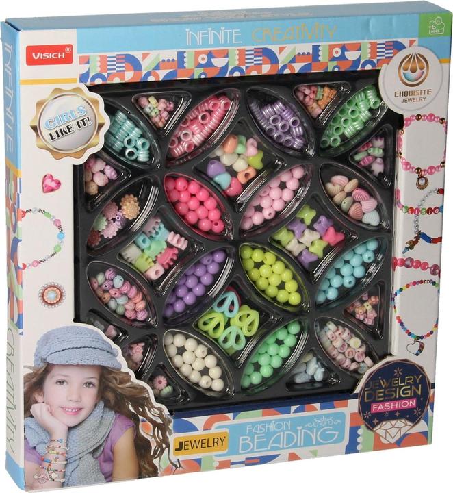 Image du produit Set de perles pour la création de bijoux aux couleurs pastel