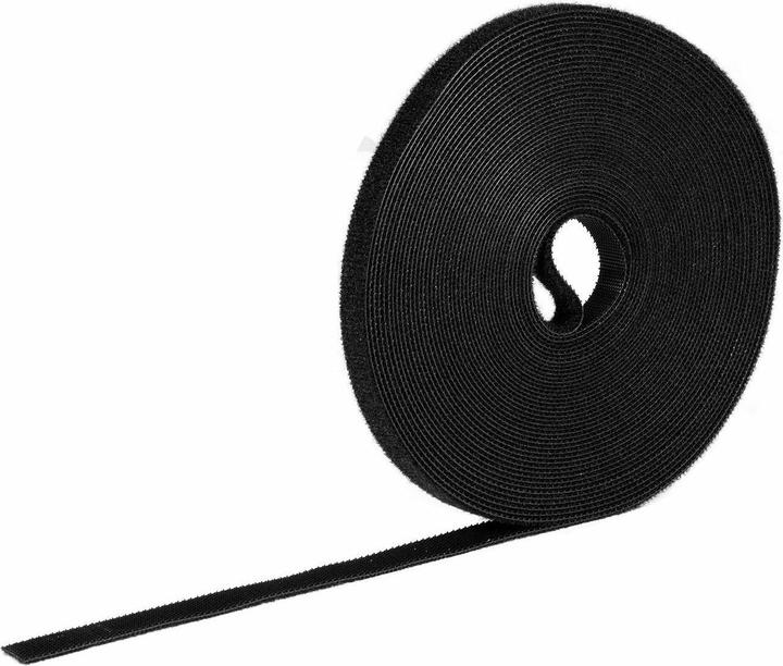 ProXtend Rouleau à crochets et à boucles 10m x 10mm noir
