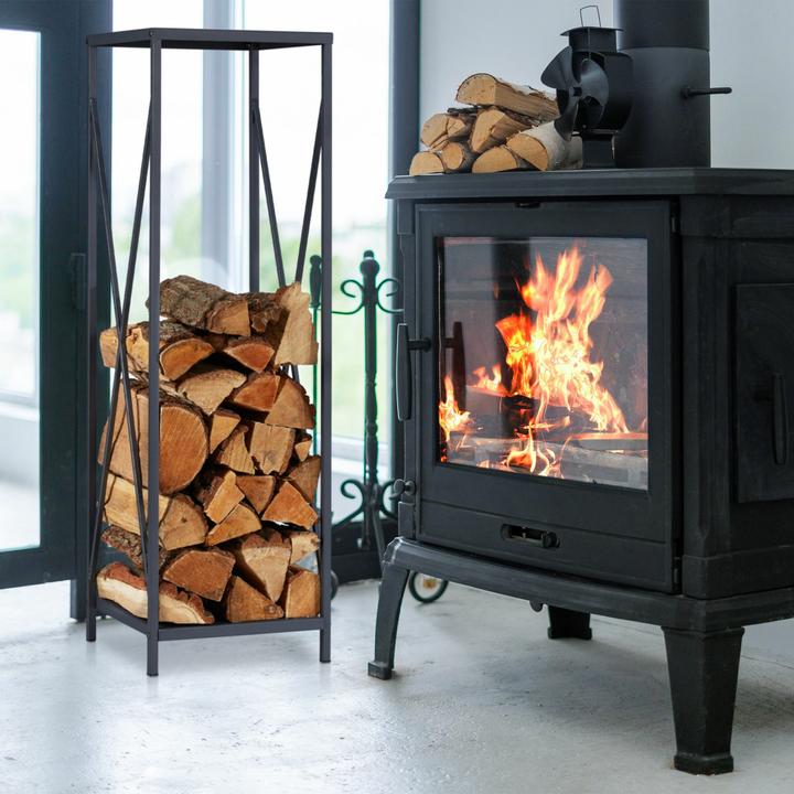 Image du produit Relaxdays Étagère murale ronde, bois et métal (50 x 18,5 x 50 cm)