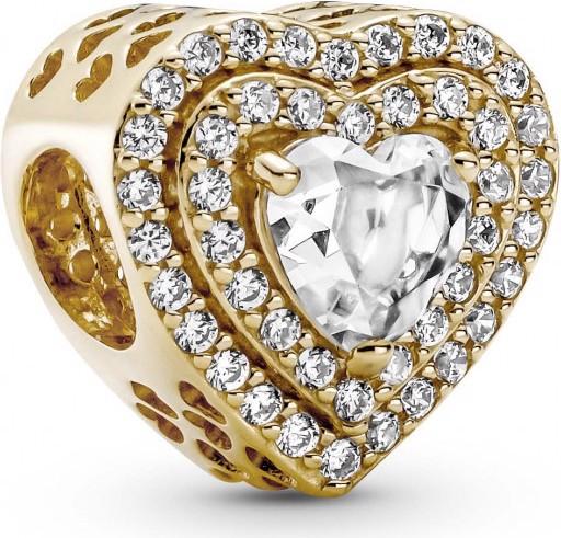Pandora Funkelnde Herzen Charms/Beads (Gold 14 Karat)